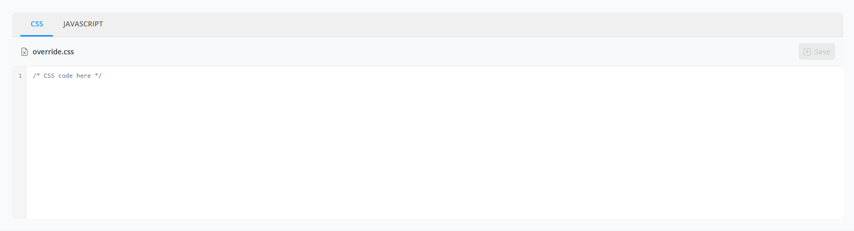 Sección Editores de código