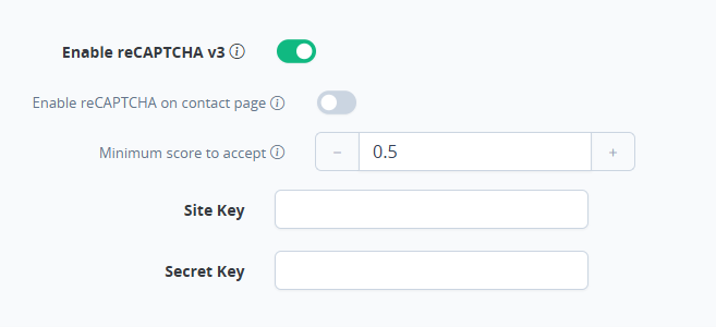 Configuración de Google reCAPTCHA v3