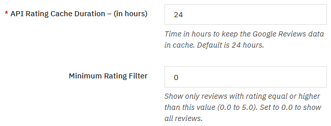 Cache and Filters Configuration