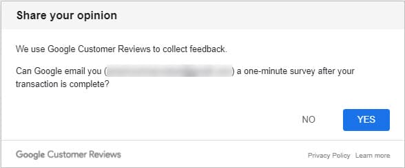 Opt-in module on the order confirmation page